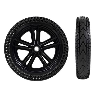 12.5x2.5 Wheelchair Rear Wheels, 12 Inch Electric Wheelchair Accessory, Honeycomb Polyurethane Solid Replacement Wheels (1 Pair)