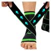 HKYBCF Ankle Support 2pcs Ankle Support Brace Adjustable Strong Compression Knittd Ankle Sleeve For Men & Women Sports Protection(Green,M) view 2