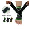 HKYBCF Ankle Support 2pcs Ankle Support Brace Adjustable Strong Compression Knittd Ankle Sleeve For Men & Women Sports Protection(Green,M) view 4