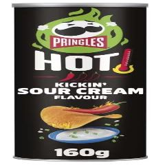 6 x Hot Kickin' Sour Cream Flavour Crisps 160g "Deliciousness that brings a smile" Gift Hamper Treat For All Occasions