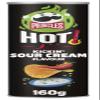 6 x Hot Kickin' Sour Cream Flavour Crisps 160g "Deliciousness that brings a smile" Gift Hamper Treat For All Occasions view 1
