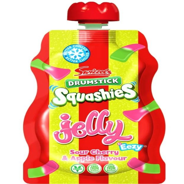 12 x Vegan Squashies Jelly Pouch 80g "Taste the sweetness in every bite" Tasty And Twisty Treat Gift Hamper, Easter,Christmas,Birthday