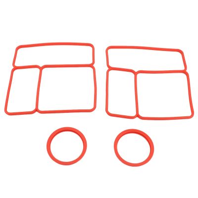 TOPINCN 2 Pack Silicone Lunch Box Gasket Replacement Set, Lunch Box Seal For OmieBox with Airtight Food Container Gasket Replacement Part For Kids Lunch Box (Red)