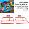 TOPINCN 2 Pack Silicone Lunch Box Gasket Replacement Set, Lunch Box Seal For OmieBox with Airtight Food Container Gasket Replacement Part For Kids Lunch Box (Red) view 3