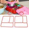 TOPINCN 2 Pack Silicone Lunch Box Gasket Replacement Set, Lunch Box Seal For OmieBox with Airtight Food Container Gasket Replacement Part For Kids Lunch Box (Red) view 4