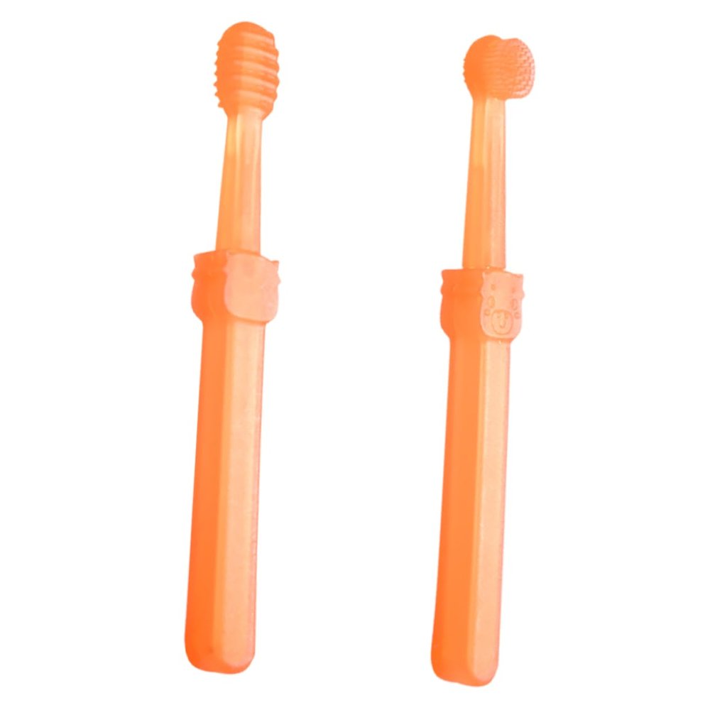KOMBIUDA 2pcs Delicate Toothbrush Set for Teething Brush Boys and Girls Toothbrush Storage Box Boy Girl Oral Care Cleaner for Training Teeth Brushing