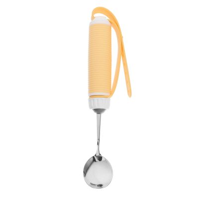 SECFOU Adaptive Silverware Non-slip Spoon Shaking Utensils Elderly Supplies Swivel Yellow