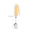 SECFOU Adaptive Silverware Non-slip Spoon Shaking Utensils Elderly Supplies Swivel Yellow view 2