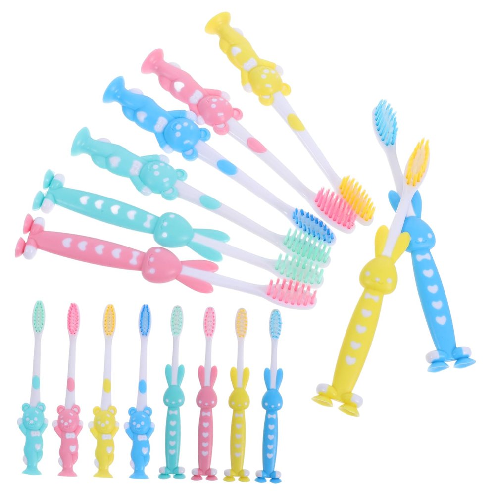 Healeved 32pcs Cute Boy Girl Toothbrush Boys and Girls Toothbrush Soft Bristles Cartoon Design Bulk Pack