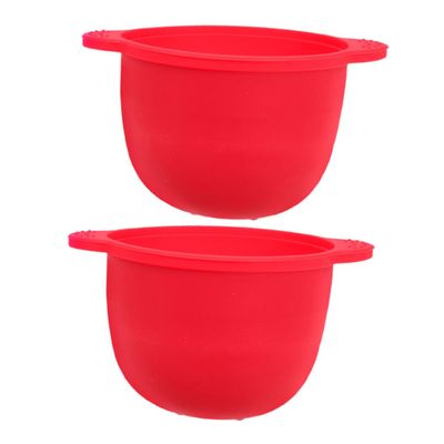 HAPINARY 2pcs Silicone Mask Bowl Wax Warmer Liner Reusable Wax Pot Replacement for Hair Removal Waxing Supplies Warmer Pot Liner Bowl Replacement