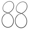 MOLUCKFU 2pcs Rubber Table Feet for Barber Chair, Salon Chair Rubber Anti-slip Ring Gasket, Floor Protection and Enhanced Stability, Easy Installation, Black view 1