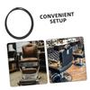 MOLUCKFU 2pcs Rubber Table Feet for Barber Chair, Salon Chair Rubber Anti-slip Ring Gasket, Floor Protection and Enhanced Stability, Easy Installation, Black view 3