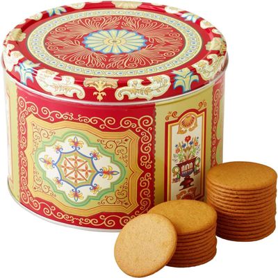 Nyakers Pepparkakor Swedish Ginger Snaps, Vegan Cookies, Dairy-Free Snacks, Gourmet Cookies, Thin and Crispy Ginger Snap Food Gift for Christmas, New year Packed in Beautiful Tin Sold by Snackify