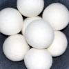 6Pcs Wool Dryer Ball, White Felt Fabric, Wood Dryer Ball for Cloth Drying, Electrostatic Eliminating Pet Hair, for Water Absorption and Damp Proof, Ideal Gifts for New Moms view 4