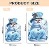 Snowman Celebrating New Year Hot Water Bottle Water Heating Pad Warm Water Heat Bottles for Menstrual Cramps Pain Relief, 2 Liters view 3