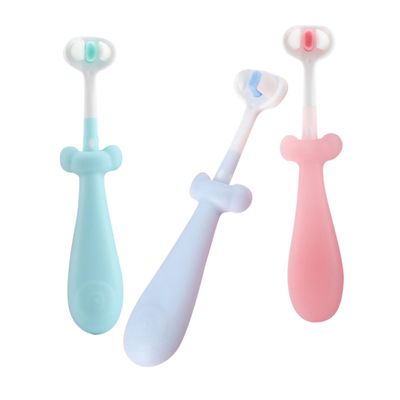 LALADEFIEE 3pcs Cute Toothbrush Boys and Girls Soft Bristles Toothbrush for Boy Girl Years First Manual Cleaning