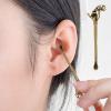2X Guanyin Hand Flower Ear Scoops Ear Waxed Removal Tool Ear Pick Cleaner Portable Ear Spoon Small Statue Collectible view 2