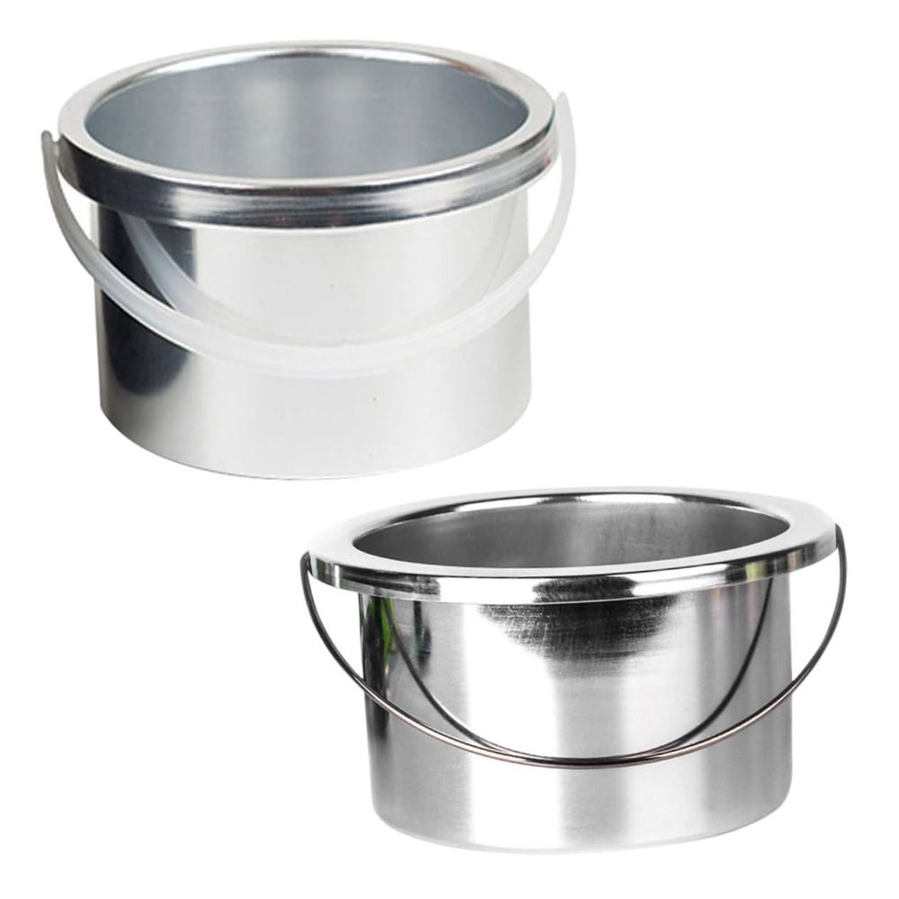 CANIGHT 2pcs Wax Melting Machine Replacement Pots Durable Metal Inner Pan for Wax Warmer Compatible with Hair Removal Waxing Easy to Clean and Demould Inner Diameter