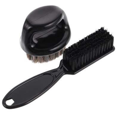 PAMINGONO Scalp Scratcher Beard Barber Brush 14.2 X 2.5 CM Versatile Removes Hair Clippings for Men Hair Styling with Bristle Ring Brush