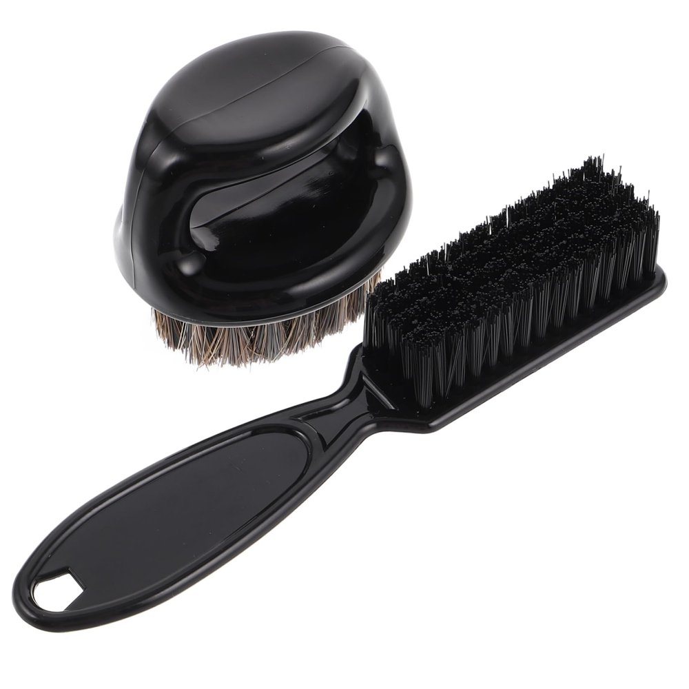 PAMINGONO Scalp Scratcher Beard Barber Brush 14.2 X 2.5 CM Versatile Removes Hair Clippings for Men Hair Styling with Bristle Ring Brush