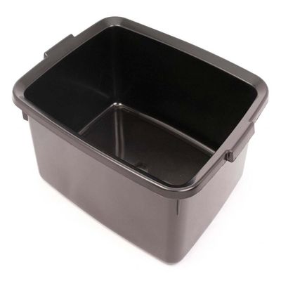 12 Liters Washing Up Bowl Rectangular Plastic Multi-Purpose Basin Mixing Sink Dishes Tidy Organizers Black