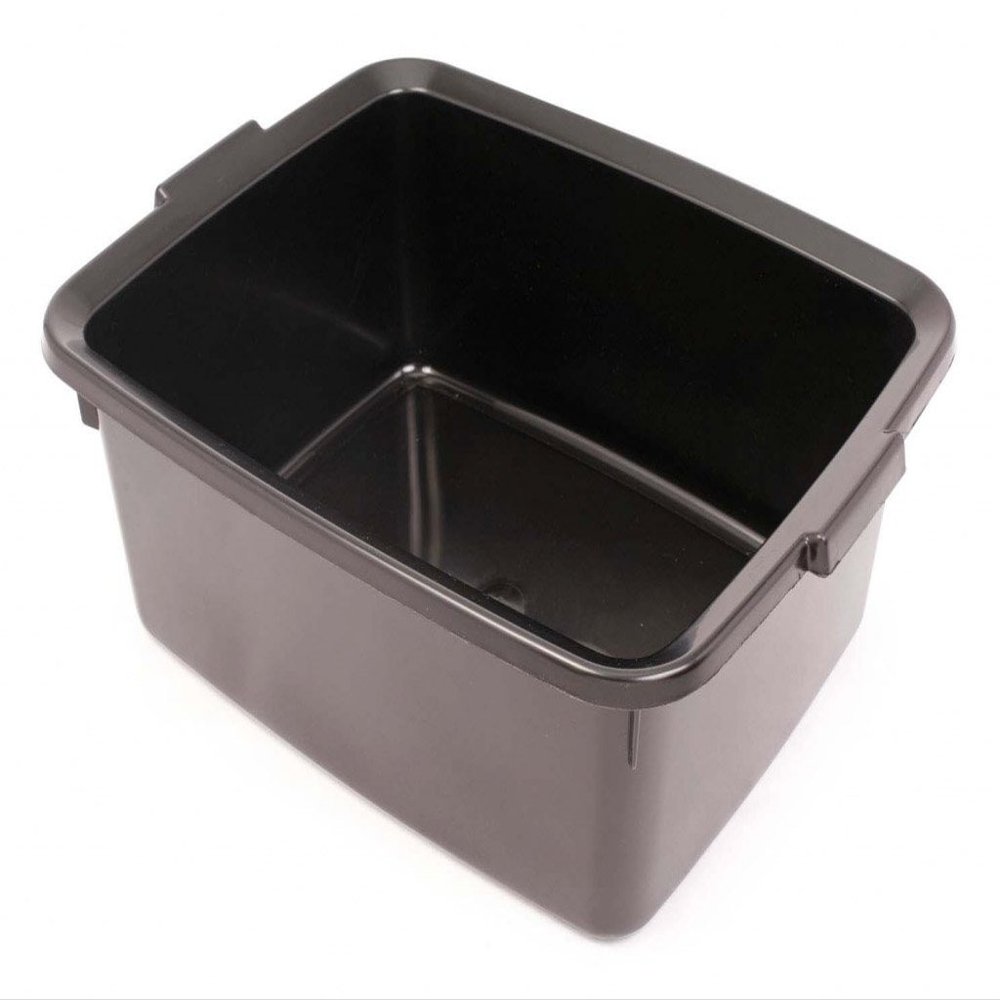 12 Liters Washing Up Bowl Rectangular Plastic Multi-Purpose Basin Mixing Sink Dishes Tidy Organizers Black