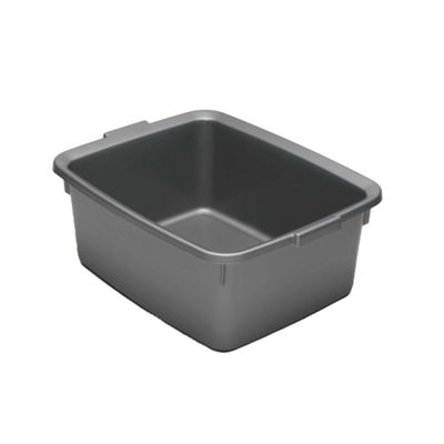 12 Liters Washing Up Bowl Rectangular Plastic Multi-Purpose Basin Mixing Sink Dishes Tidy Organizers Metallic