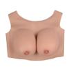 KRLZKID Silicone Breast Forms Silk Cotton Filler Fake Boobs Round Collar Breastplates for Mastectomy Transgender,Color 2-G cup view 1