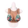 KRLZKID Silicone Breast Forms Silk Cotton Filler Fake Boobs Round Collar Breastplates for Mastectomy Transgender,Color 2-G cup view 2
