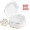 Denture Cup, Portable Denture Container Leak Proof | Denture Cleaning Case, Waterproof Denture Container for Offici view 1