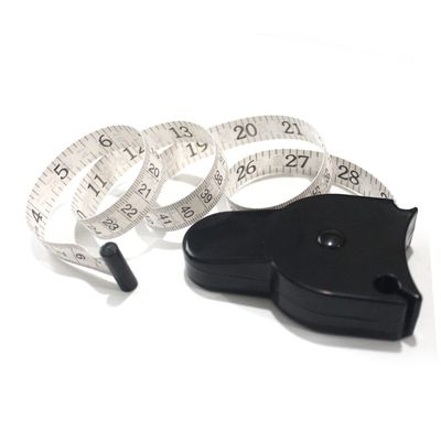 KOMBIUDA 1.5m Body Fat Caliper Accurate Fat Tester Black Waist Measuring Tape for Fitness Calculator Caliper
