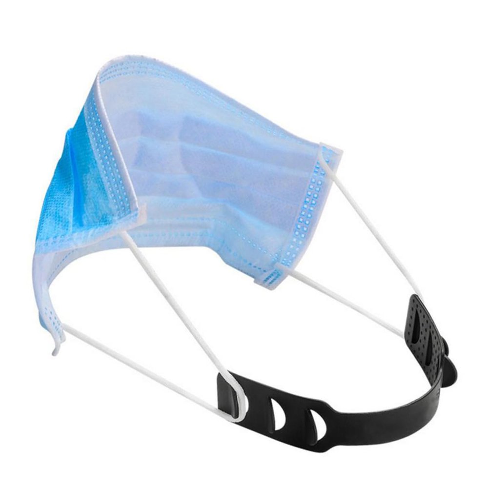 SECFOU 6pcs Ear Protective Mask Hooks and Hangings Black Anti-Pain Adjustable Ear Rear Mask Hangers for Children