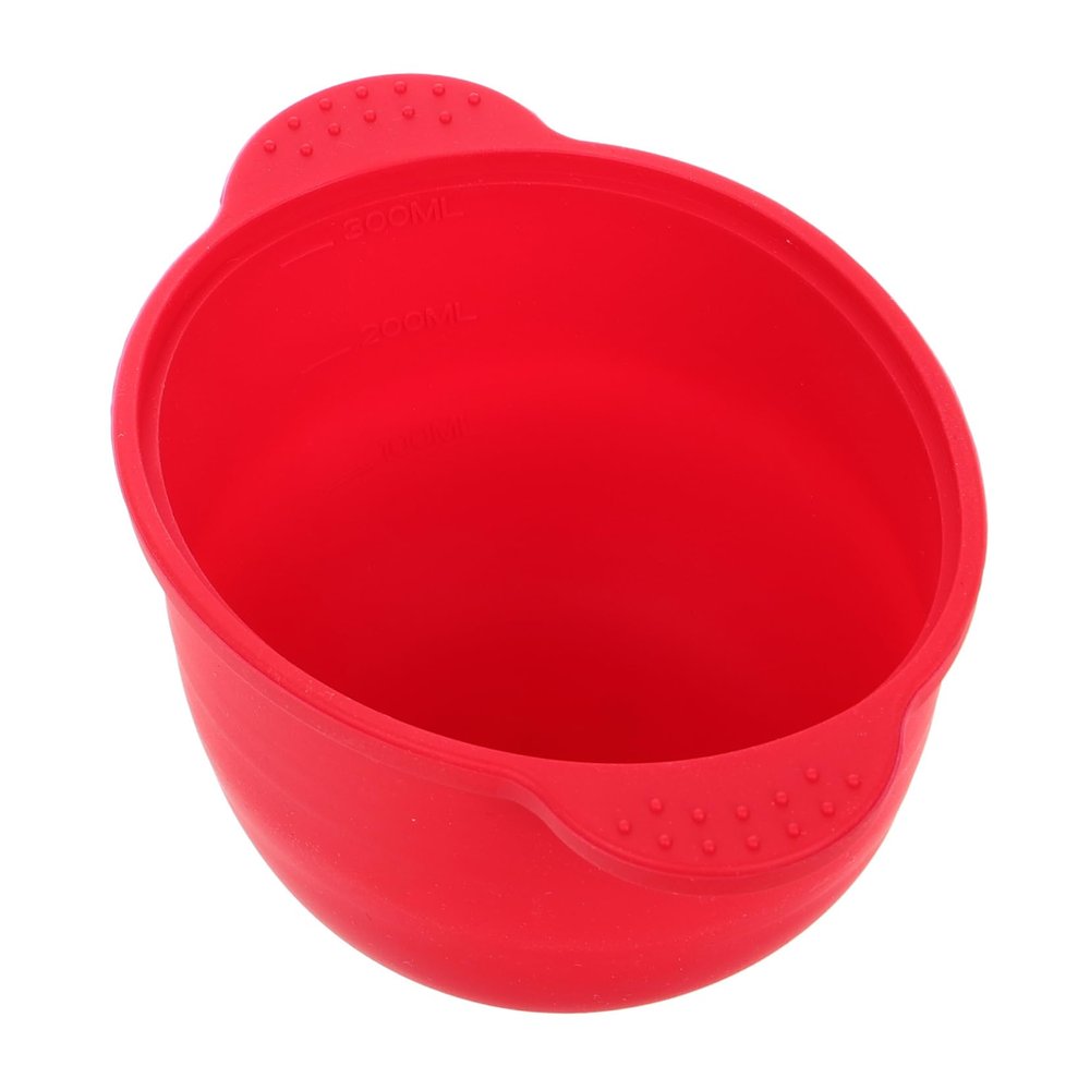 BELLIFFY Silicone Mask Bowl Wax Melting Pan for Facial Bowl Use Hair Wax Warmer for Masks Red Kitchen Accessories