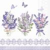 20 Napkins Flowers Lavender Bouquets as Table Decoration Paper Napkins with Motif Also for Decoupage and Decoupage 33 x 33 cm view 1