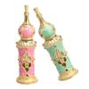 BELLIFFY 2pcs Small Empty Glass Bottles 12ml Refillable Decorative Bottles with Metal Caps Versatile Design for Essential Oils view 1