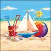 20 Napkins Maritime Beach Toy Table Decoration Paper Napkins with Motif Also for Decoupage and Decoupage 33 x 33 cm view 1