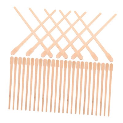 CANIGHT 300pcs Nose Wax Applicator Sticks Gentle Wooden Hair Removal Spatulas for Eyebrows Lips and Facial Areas Convenient Bagged Storage for Easy Use and Transport