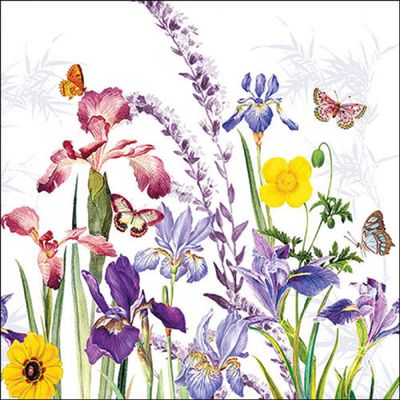 20 Napkins Flowers Meadow in Spring as Table Decoration Paper Napkins with Motif Also for Decoupage and Decoupage 33 x 33 cm
