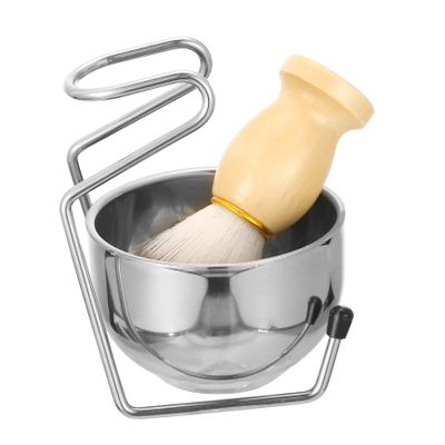 BELLIFFY Stainless Steel Dish Rack Beard Brush and Shaving Brush Holder for Facial Cleaning and Shaving Tool Storage