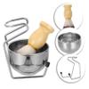 BELLIFFY Stainless Steel Dish Rack Beard Brush and Shaving Brush Holder for Facial Cleaning and Shaving Tool Storage view 3