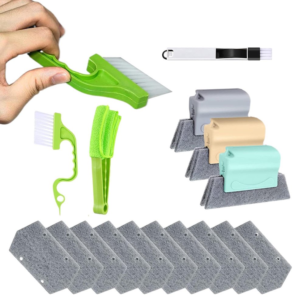 Gdiojnfg Window Groove Cleaning Brush Tool,16X/set Multifunction Groove Cleaning Brush | Multifunction Groove Cleaning Brush, Corner Crevice Cleaning Brushes for Tile Lines