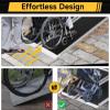 5FT Portable Non Skid Aluminum Foldable Wheelchair Ramp Lightweight Handicap Ramp for Steps 700lbs Capacity Threshold Ramp with Handle Ideal for Home Stairs Doorways and Curbs (153 * 73cm) view 3