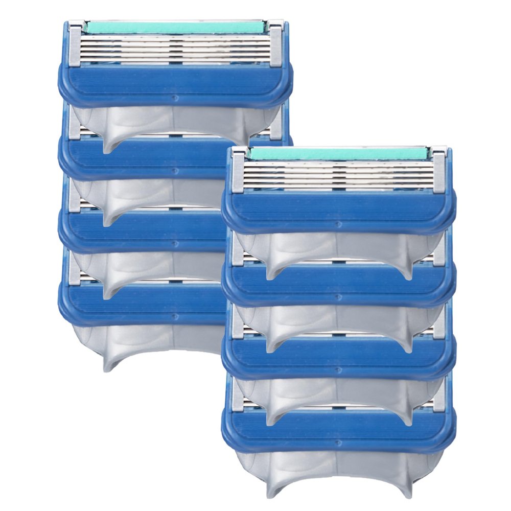 8 Pack Women's Razor Refill Compatible with Joy Razors, Blue