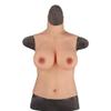 KRLZKID Lifelike Silicone Breast for Mastectomy Cosplay Crossdresser Transgender Half Body Breastplate,Color 1-E cup view 1