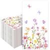 100 PCS Wildflower Guests Napkins Disposable - Spring Floral Paper Napkins Flower Butterfly Dinner Napkins for Wedding Bridal Shower Birthday Garden Tea Party Supplies view 1