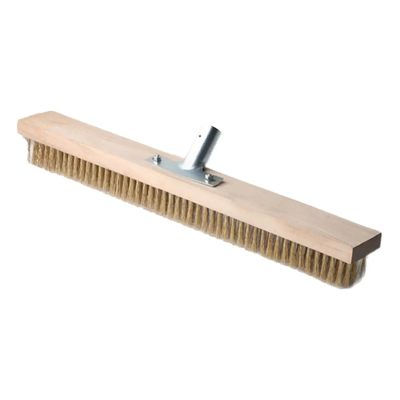 Stainless Steel Wire Industrial Outdoor Broom Brush with Long Handle for Patio and Road Cleaning
