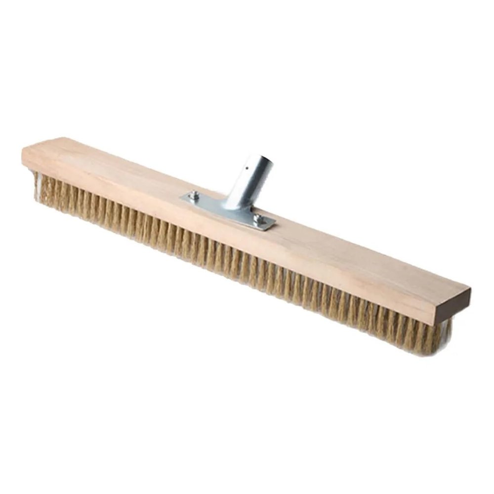 Stainless Steel Wire Industrial Outdoor Broom Brush with Long Handle for Patio and Road Cleaning