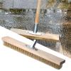 Stainless Steel Wire Industrial Outdoor Broom Brush with Long Handle for Patio and Road Cleaning view 2