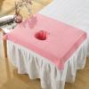 HKYBCF Massage Bed Cover Pure Cotton SPA Half Massage Table Sheet Beauty Bed Face Hole Towel 50 * 70cm Anti-Oil Bed Pillow Towel Cover For Massage Salon(Sky Blue) view 4