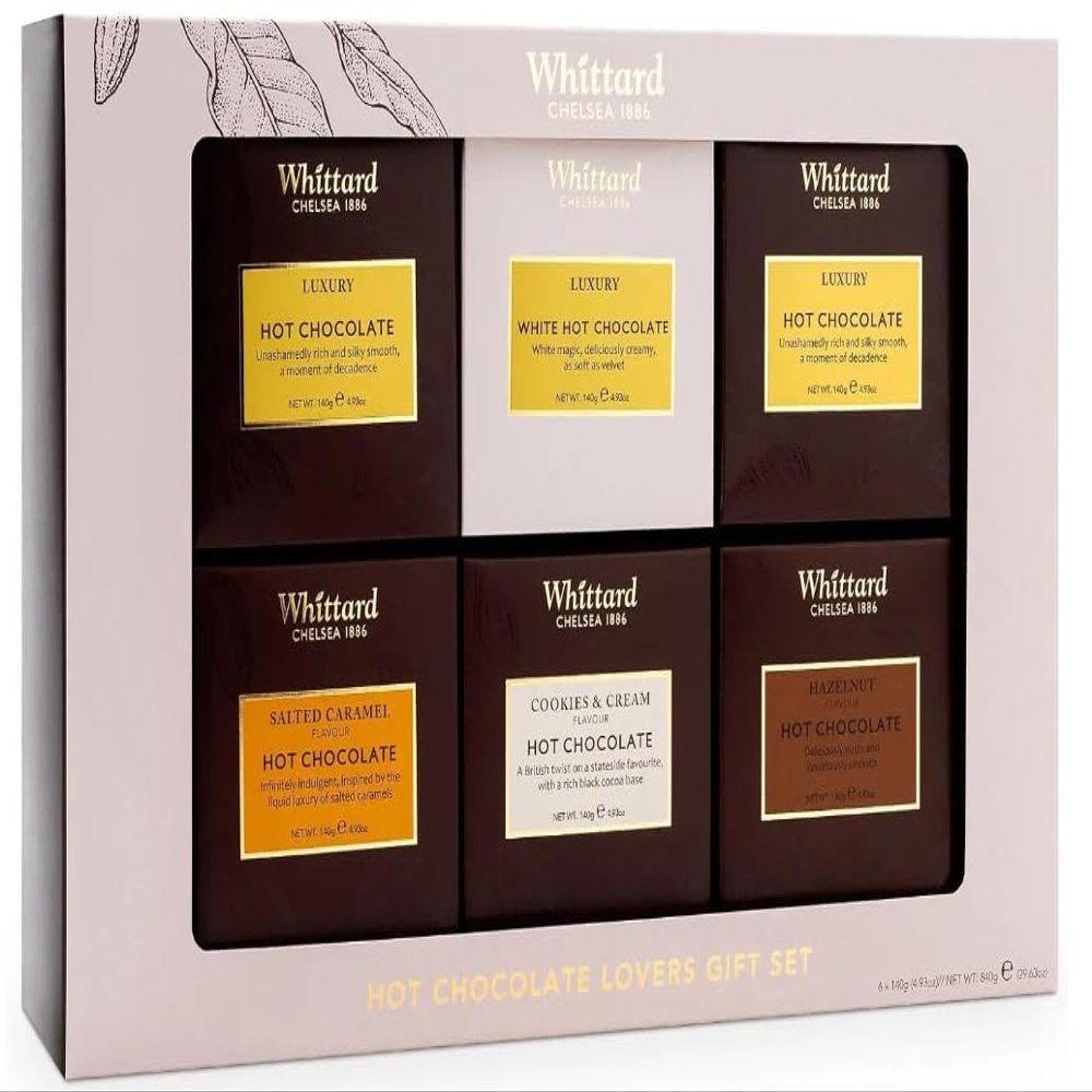 Whittard of Chelsea Premium Hot Chocolate Gift Set Pack of 6